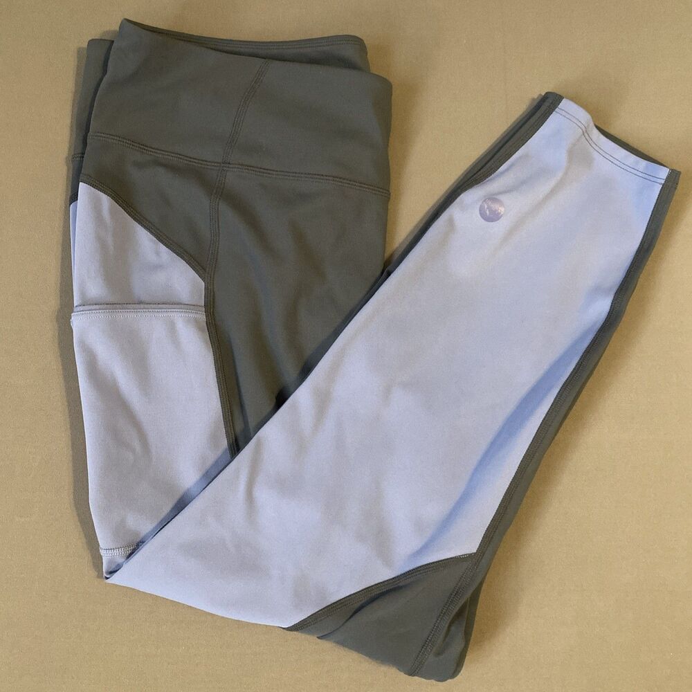 LL Bean Pants Women XL Performance Athletic Leggings Colorblock Yoga Pants Sport